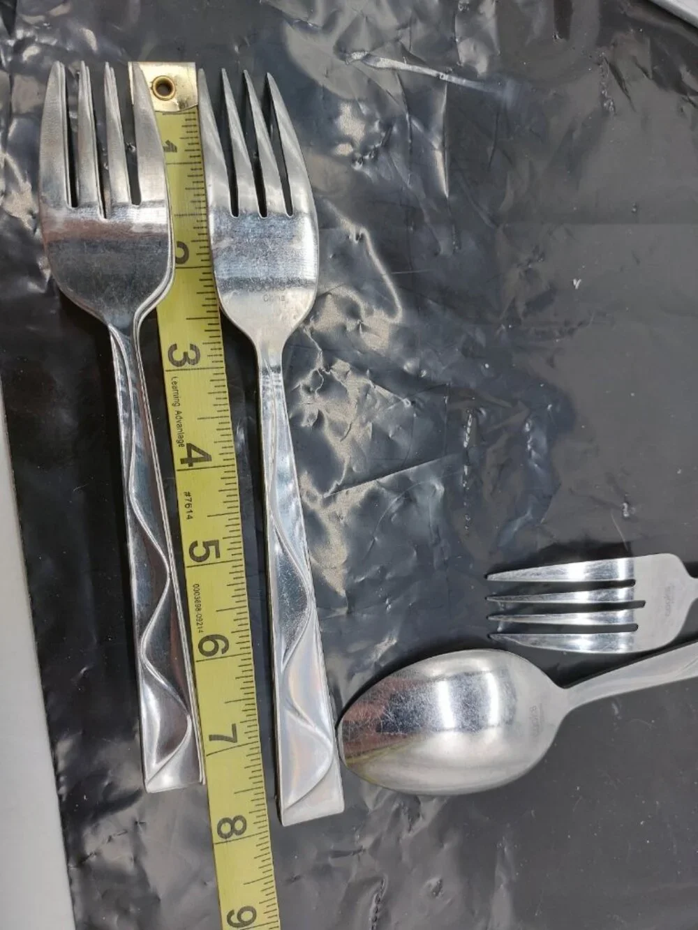 Cooks Bal Harbor Stainless Flatware 4 Forks Knife And 1 Spoon Jc Penny Lot Of 6